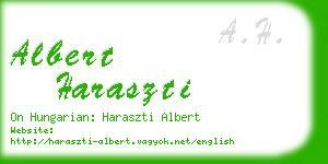 albert haraszti business card